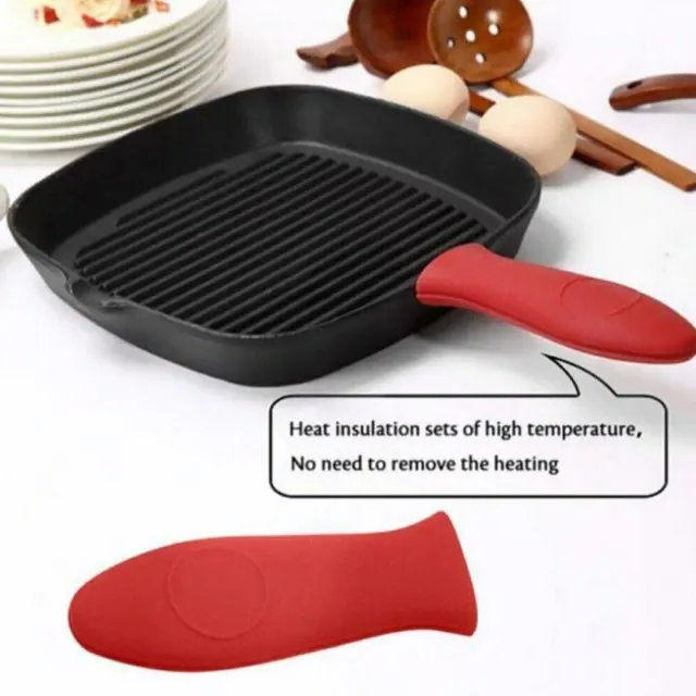 Pot Holder Cast Iron Hot Skillet Silicone Handle Cover Q0W7 Pan Potholder W8S✨ z
