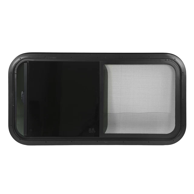 New Horizontal Sliding RV Window 35.4 X 17.7in Black Modified Window For Caravan