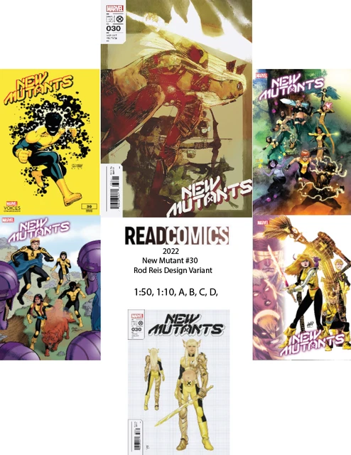 Marvel NEW MUTANTS #30   1:50 Set Includes A, B, C, D & 1:10