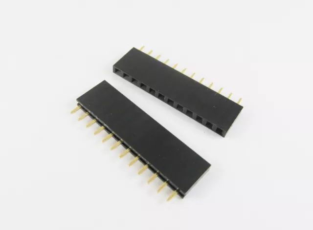 100x 1x12 Single Row Flat Header Socket 12 Pins PCB Socket Female Header 2.54mm