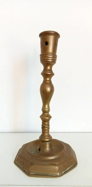 Paire de BOUGEOIRS Ancien en BRONZE doré Période XIXème siècle Hauteur