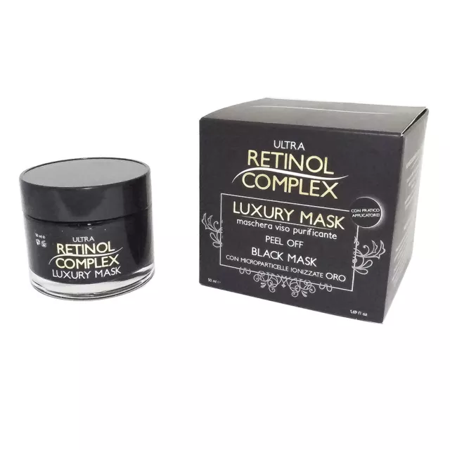 Retinol Complex Luxury Mask Maschera Viso Purificante Black Mask Peel Off 50Ml