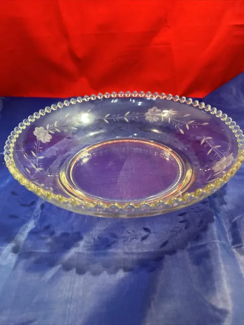 Vintage - Imperial Glass Co. "Candlewick" #400/13F 10 Inch Cut Nappy Bowl