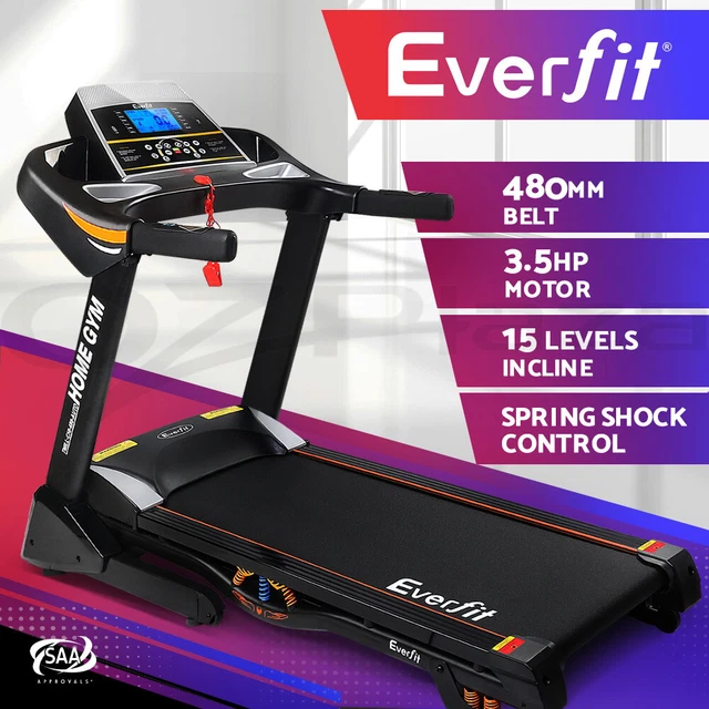 Everfit Treadmill Electric Auto Incline Home Gym Exercise Machine Fitness 48cm