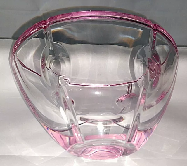 Lenox Gift Of Knowledge Pink Candy Bowl Full Lead Crystal 4" Tall 6.75" Wide NIB 2