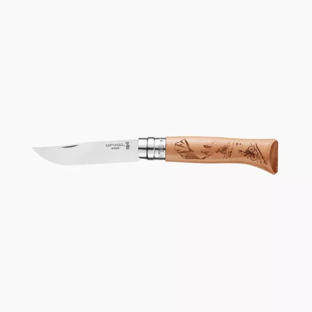 couteau OPINEL 8 INOX SPORT VELO stainless steel knife manche chene 92187