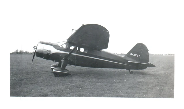 Stinson Reliant Gull Wing Airplane Aircraft Vintage Photograph 5x3.5" C-AFVT