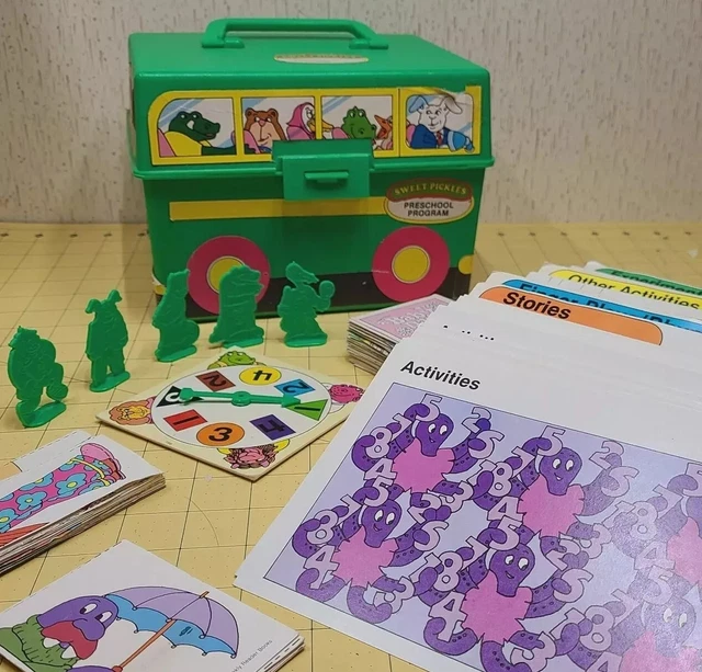 VINTAGE SWEET PICKLES Preschool Program Learning Case Activity Bus With