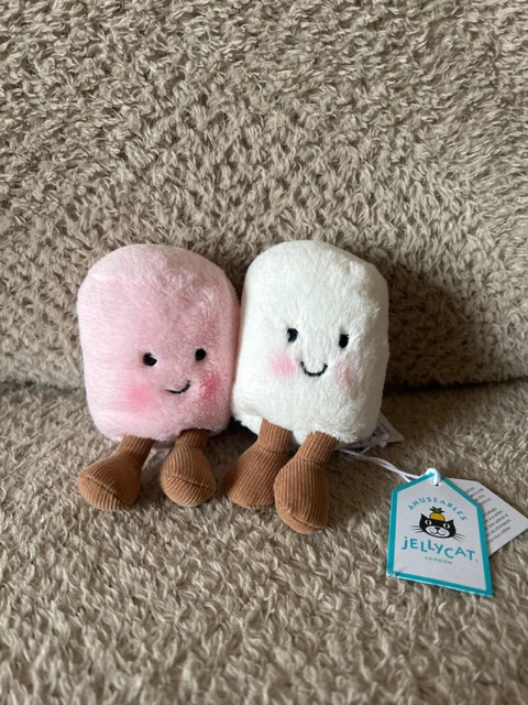 Marshmallow Waterstones JELLYCAT AMUSEABLE PINK And White