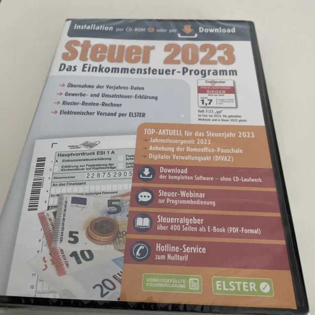 ALDI STEUER 2023 EinkommensteuerProgramm CD und Download EUR 40,50