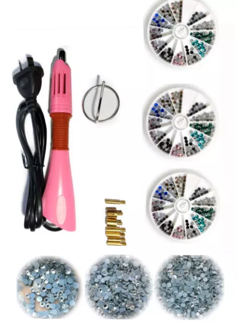 Hot fix hotfix AU plug Applicator  AAA+ Rhinestones guarrantee JCE20