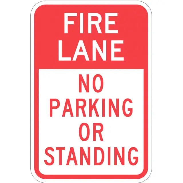 LYLE T1-1054-EG_12x18 Fire Lane No Parking Sign,18" x 12"