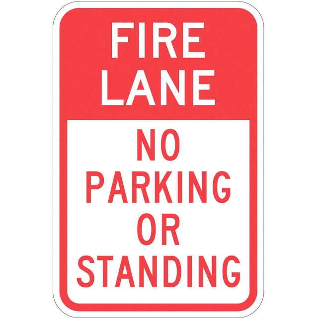 LYLE T1-1054-EG_12x18 Fire Lane No Parking Sign,18" x 12"