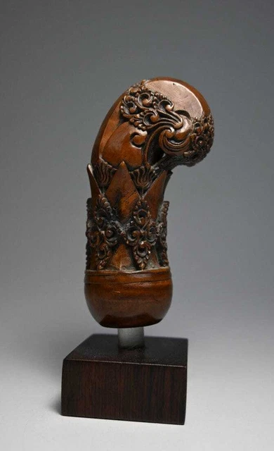 Keris Knife Handle Made From Buffalo Horn, Late 19Th - Early 20Th Century