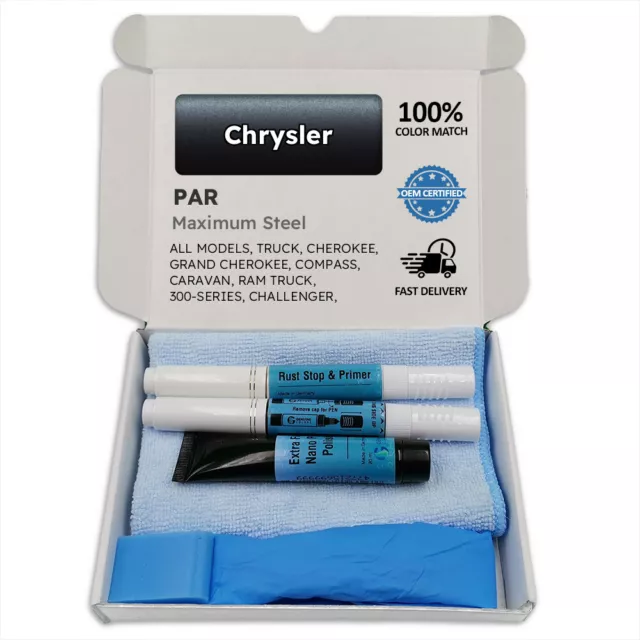 PAR Maximum Steel Black Touch Up Paint for Chrysler TRUCK CHEROKEE GRAND COMPAS