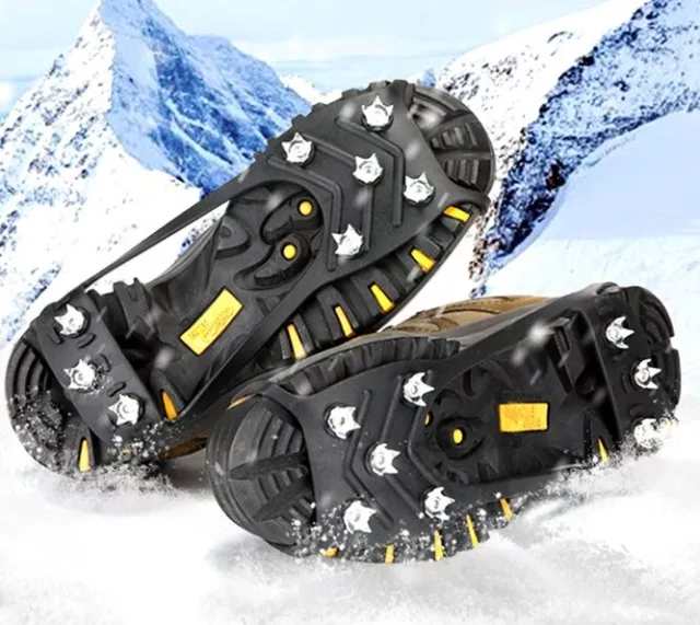 Snow Ice Anti Slip Grippers For Boots Shoes Grips Spikes Crampon Hiking Climbing