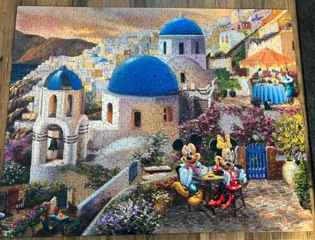 Thomas Kinkade Jigsaw Disney Mickey & Minnie in Greece  500 Peices - US EXCL