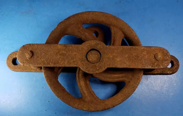 Vintage Antique Original Barn Door Bottom Track Roller Single 4 3/4" Wheel
