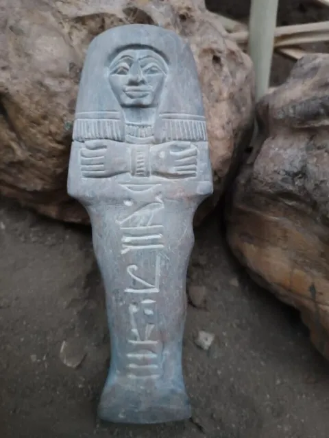 A unique Ancient Egyptian Antiquities Statue of the Servant Egyptian Ushabti BC