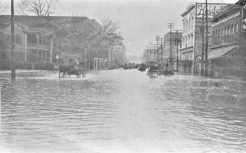 Street View Flood Jackson Mississippi MS Reprint Postcard