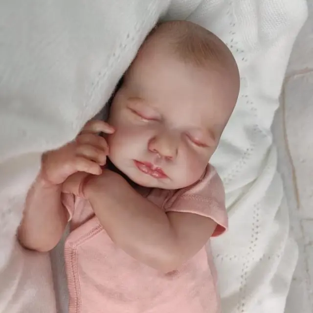 20In Sleeping Newborn Doll Girl Vinyl Full Body Silicone Reborn Baby Doll Bath