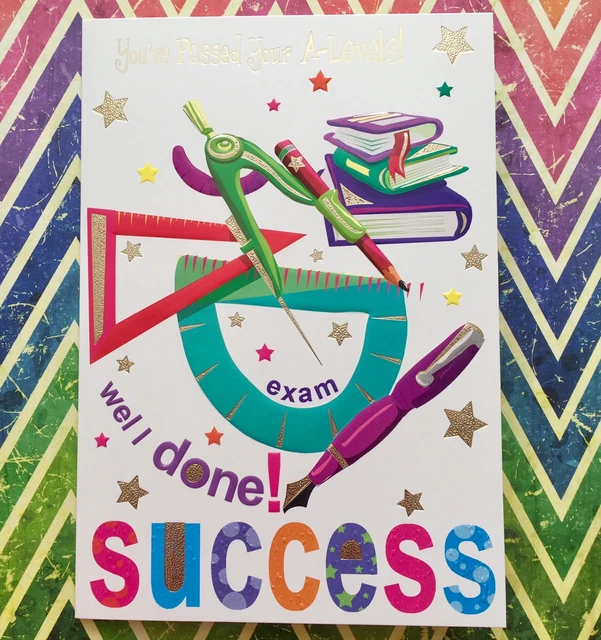 YOU'VE PASSED YOUR A-Levels Congratulations Well Done Card FREE P&P £1. ...