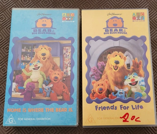 BEAR IN THE Big Blue House VHS Lot. Friends For Life &Home Is Where The
