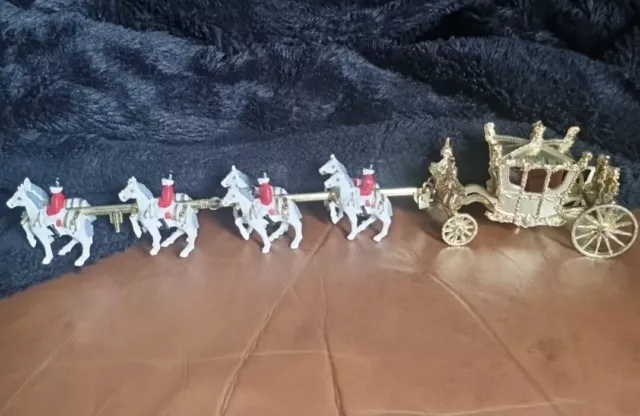 Royal State Coach & Horses by Crescent Toys Silver Jubilee 30cm