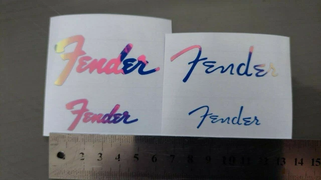 Gitarren-Laptop, Flughülle, maßgeschneiderter Vinyl-Aufkleber Logo x 4 PERLENLOOK