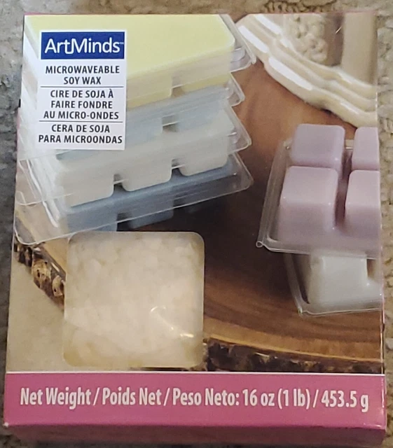 MICROWAVEABLE SOY WAX Flakes by ArtMinds Candle Making 16 oz 12.95