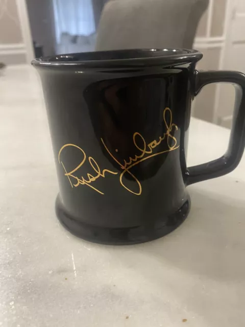 Rush Limbaugh Gold Signature Coffee Cup Rare Collectors Mug EIB Net USA