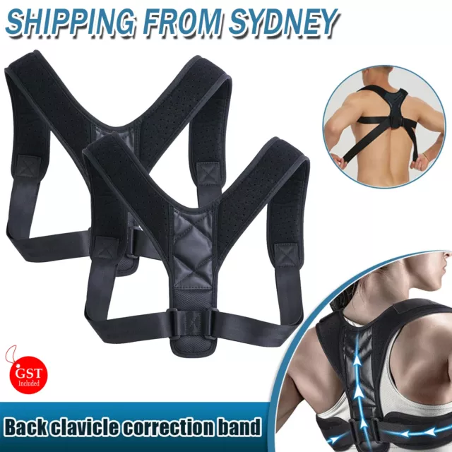 Posture Corrector Adjustable Back Shoulder Belt Support Body Brace Back Unisex