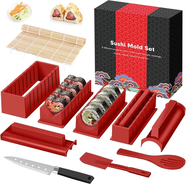 Kit Sushi Maker Professionale 29 Pezzi - Con Guida, Ricettario, Tovagliette Bamb&ugrave;, Bacchette E Stampo Riso Per Principianti