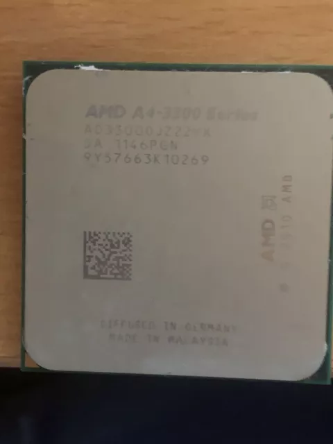 AMD A4-3300 CPU @ 2.5GHz Dual-Core Socket FM1 Processor AD33000JZ22HX
