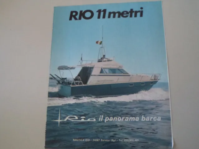 advertising Pubblicità 1973 NAUTICA RIO 11 METRI - SARNICO BERGAMO