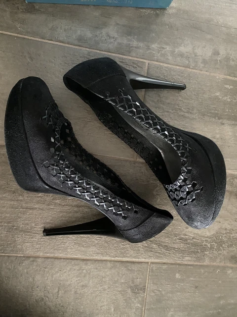 DECOLLET CON PLATEAU scarpe donna tacco alto decolt nera