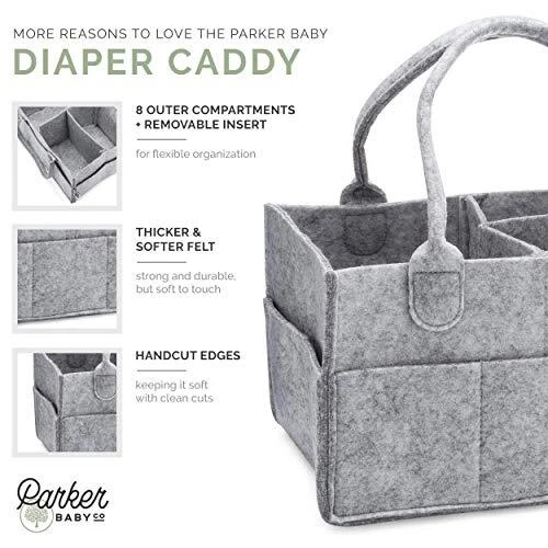 Parker Baby Diaper Caddy - Nursery Storage Bin and Car Organizer for Diapers ... 2