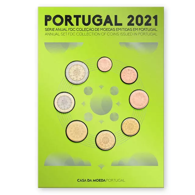 Portugal Euro-Kurssatz FDC 2021 - 8 Münzen - in Blisterkarte - ST