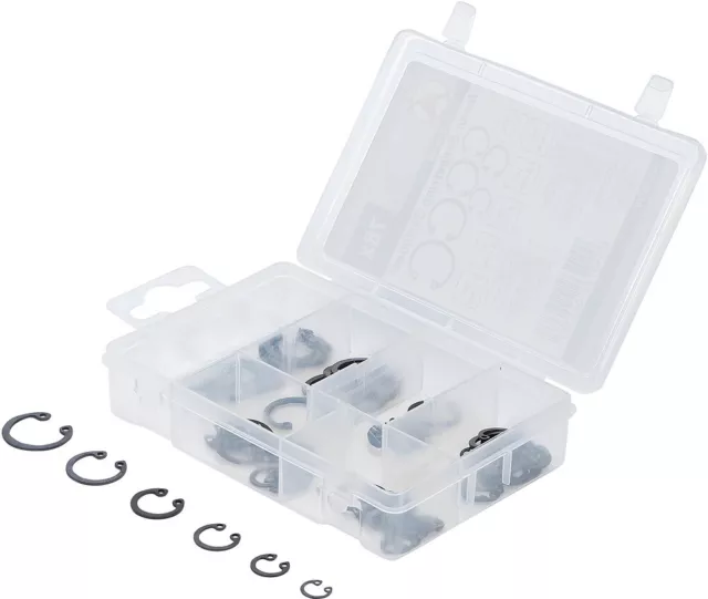 BGS DIY Innen-Seegerring-Sortiment (Sprengringe), Ø 8 - 19 mm, 78-tlg.