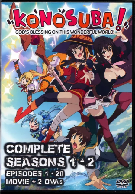DVD Anime Kono Subarashii Sekai Ni Shukufuku Wo Season 1+2 (1-22) +Movie  Eng SUB