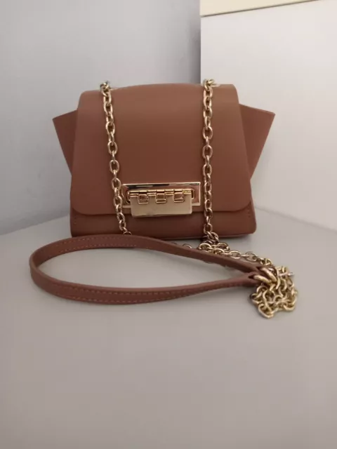 Zac Posen Eartha Mini Chain Leather Crossbody Bag