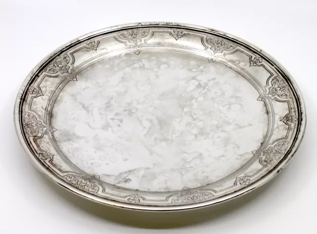 Tiffany & Co c1920 Sterling Silver Round Charger Plate Platter Tray 11"