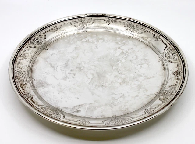 Tiffany & Co c1920 Sterling Silver Round Charger Plate Platter Tray 11"