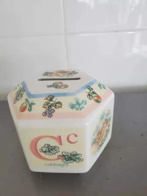 Wedgwood Porcelain Hexagonal Peter Rabbit Coin Bank