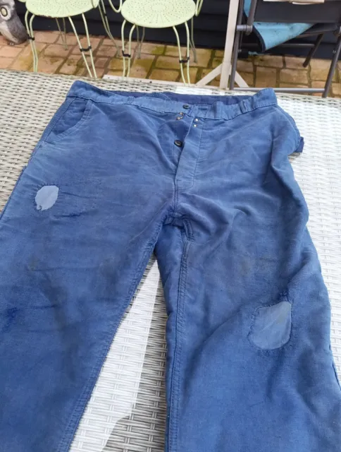 Ancien Pantalon bleu de  Travail.  Taille 52