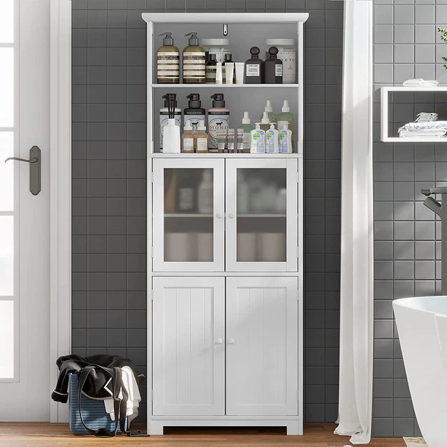 TALL BATHROOM STORAGE 64” Height Freestanding Linen Tower