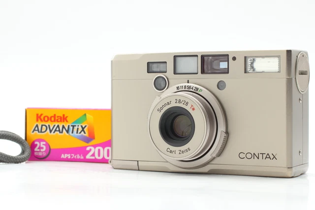 [N MINT] Contax Tix Carl Zeiss 28mm f/2.8 Point＆Shoot APS Film Camera From JAPAN