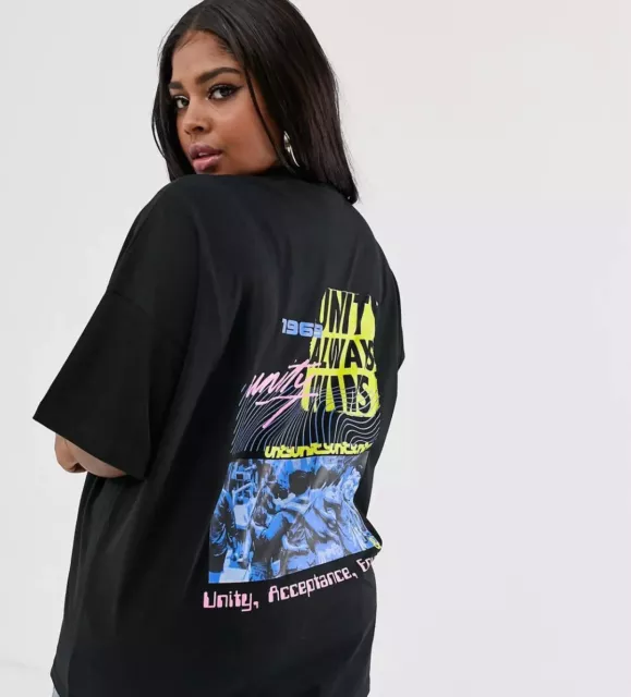 ASOS DESIGN x glaad& Curve oversized t-shirt with photographic back print