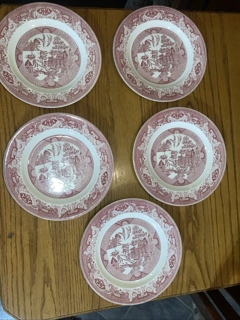 Pink Willow Pattern Red Willow Ware By Royal China Royal China