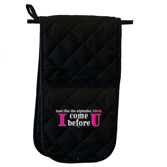Just Like In The Alphabet Funny Novelty Kitchen Double Oven Gloves Mitt Mitts